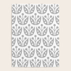 Mid Century Flower Pattern Gray Poster Gallery Image 4