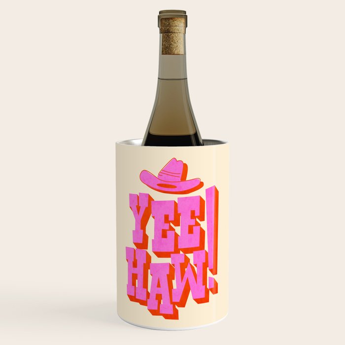 Yee Haw! Fun Cowboy Art Wine Chiller Gallery Image 1