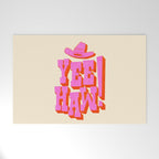 Yee Haw! Fun Cowboy Art Welcome Mat Gallery Image 1
