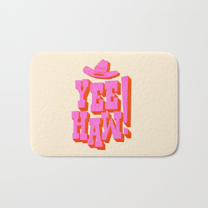 Yee Haw! Fun Cowboy Art Bath Mat Gallery Image 1