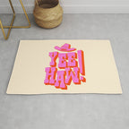 Yee Haw! Fun Cowboy Art Rug Gallery Image 1