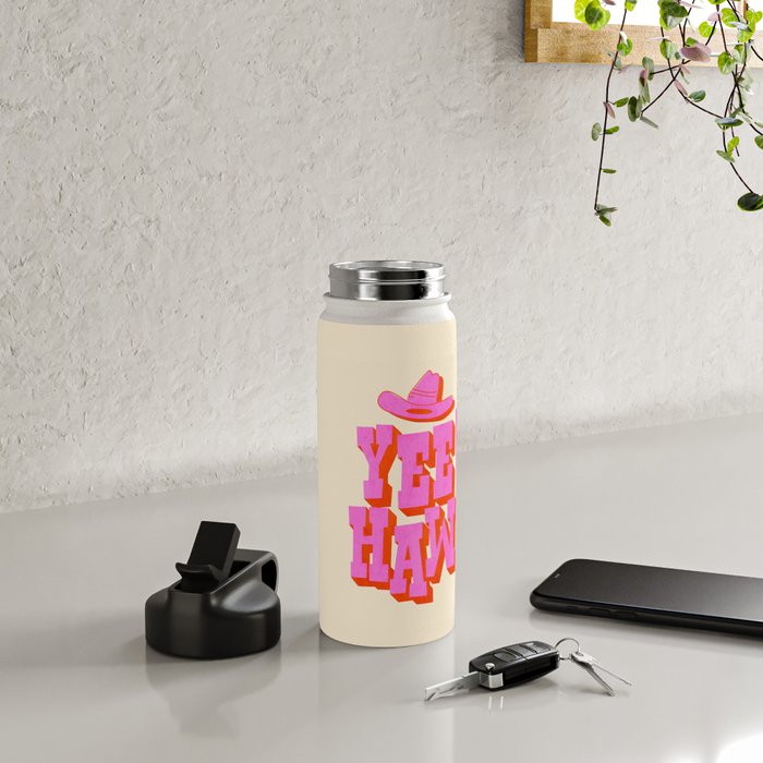 Yee Haw! Fun Cowboy Art Water Bottle Gallery Image 4