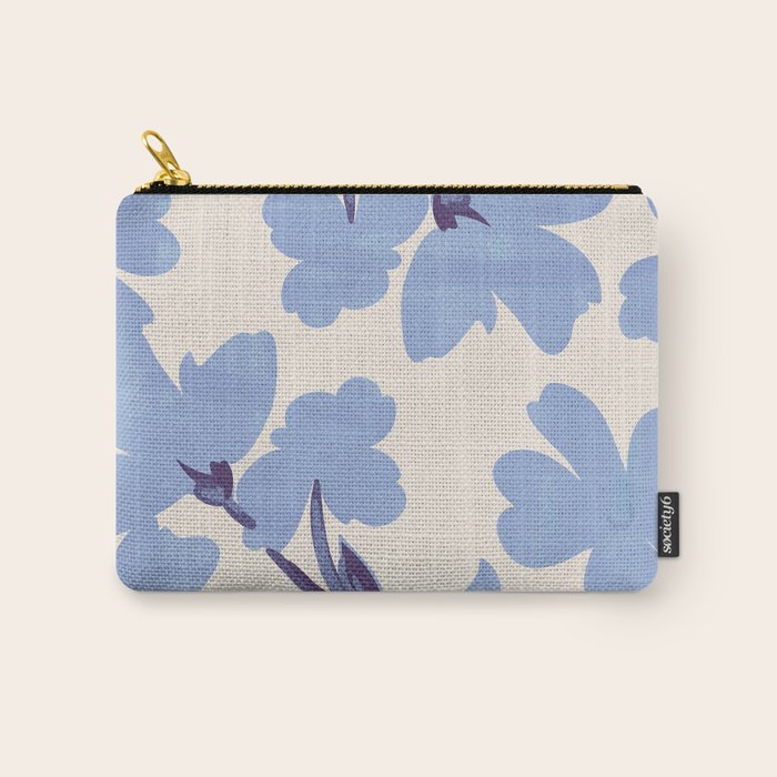 Light Blue Flowers Carry All Pouch Gallery Image 1