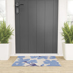 Light Blue Flowers Welcome Mat Gallery Image 3