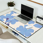 Light Blue Flowers Desk Mat Gallery Image 2