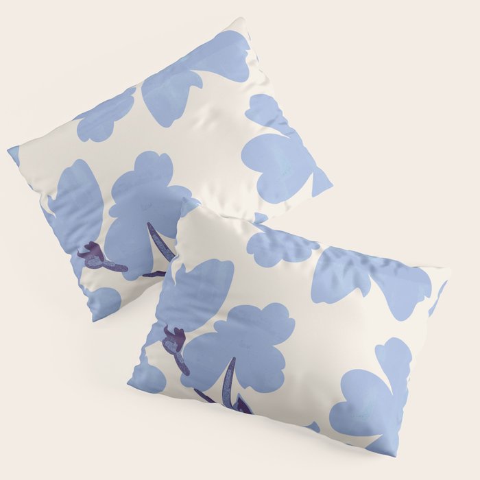 Light Blue Flowers Pillow Sham Gallery Image 1