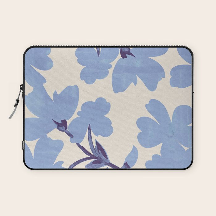 Light Blue Flowers Laptop Sleeve Gallery Image 1