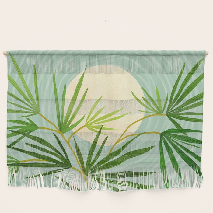 Midnight Moon Green Garden Scene Wall Hanging Gallery Image 1