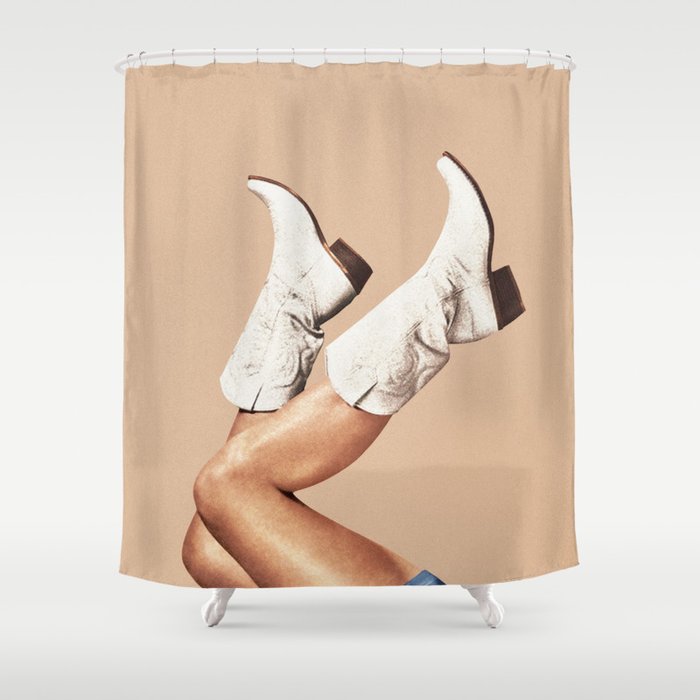 These Boots - Nude Boho Shower Curtain Gallery Image 1