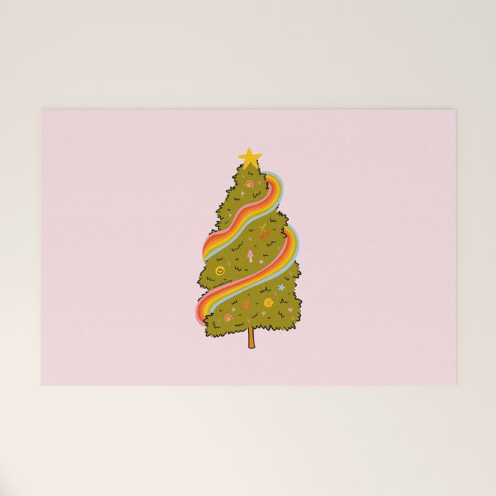 Rainbow Tree Welcome Mat Gallery Image 1