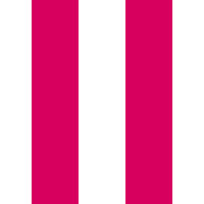 Bright Pink Peacock and White Wide Vertical Cabana Tent Stripe Coffee Mug Gallery Image 2