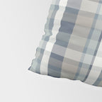 Retro Modern Plaid Pattern in Neutral Blue Gray Taupe Tones Pillow Sham Gallery Image 4