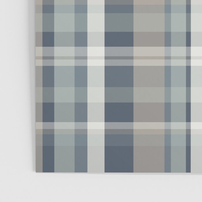 Retro Modern Plaid Pattern in Neutral Blue Gray Taupe Tones Poster Gallery Image 3