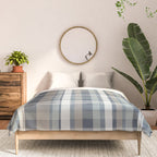 Retro Modern Plaid Pattern in Neutral Blue Gray Taupe Tones Comforter Gallery Image 3