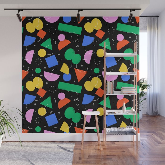 Colorful abstract geometric shape art pattern Wall Mural Gallery Image 1