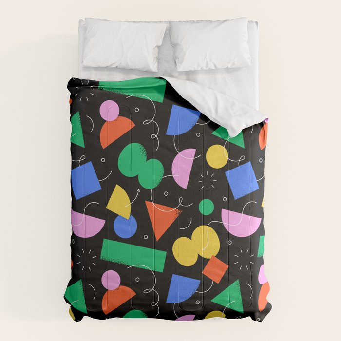 Colorful abstract geometric shape art pattern Comforter Gallery Image 6