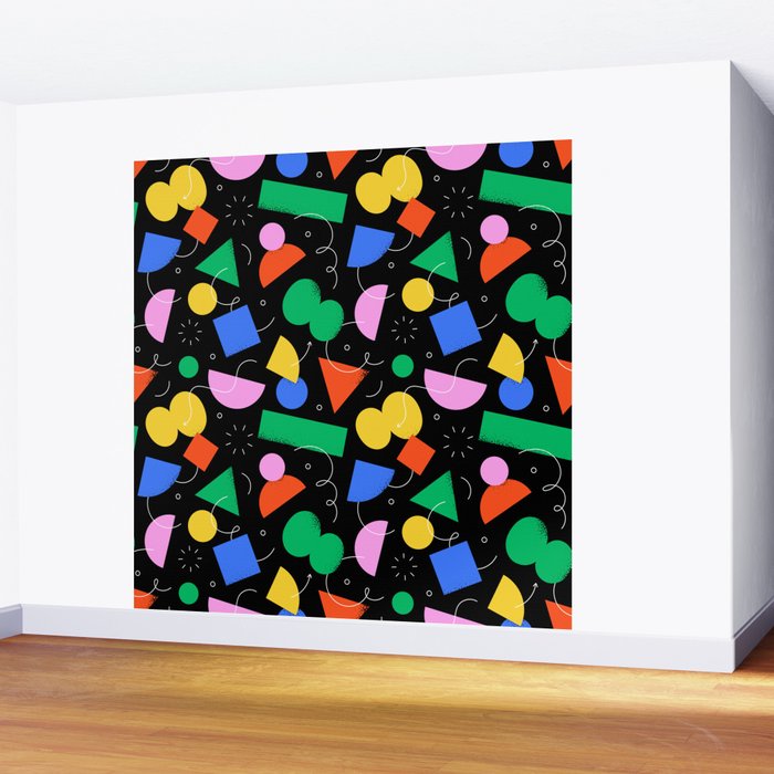 Colorful abstract geometric shape art pattern Wall Mural Gallery Image 2