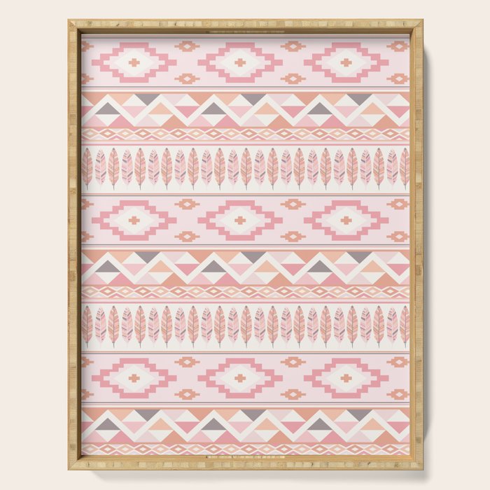 Pink Boho Tribal Aztec Serving Tray Gallery Image 1