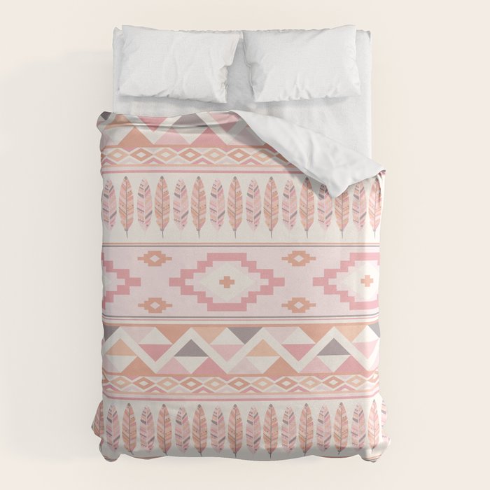 Pink Boho Tribal Aztec Duvet Cover Gallery Image 6