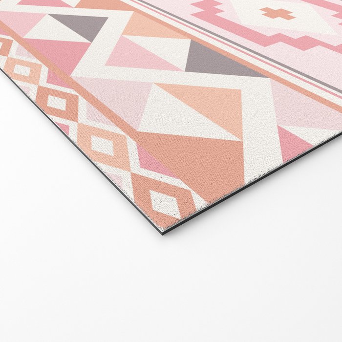 Pink Boho Tribal Aztec Welcome Mat Gallery Image 2