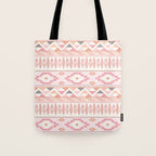Pink Boho Tribal Aztec Tote Bag Gallery Image 1