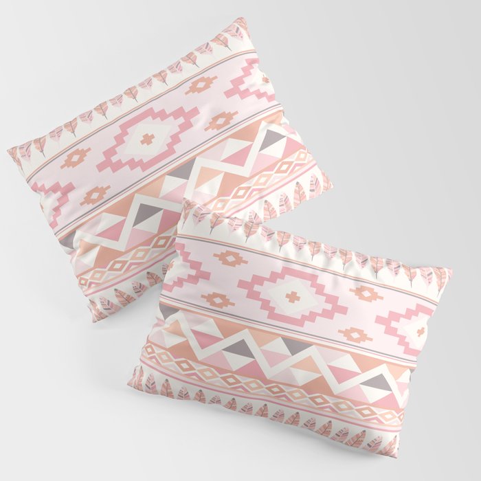 Pink Boho Tribal Aztec Pillow Sham Gallery Image 3