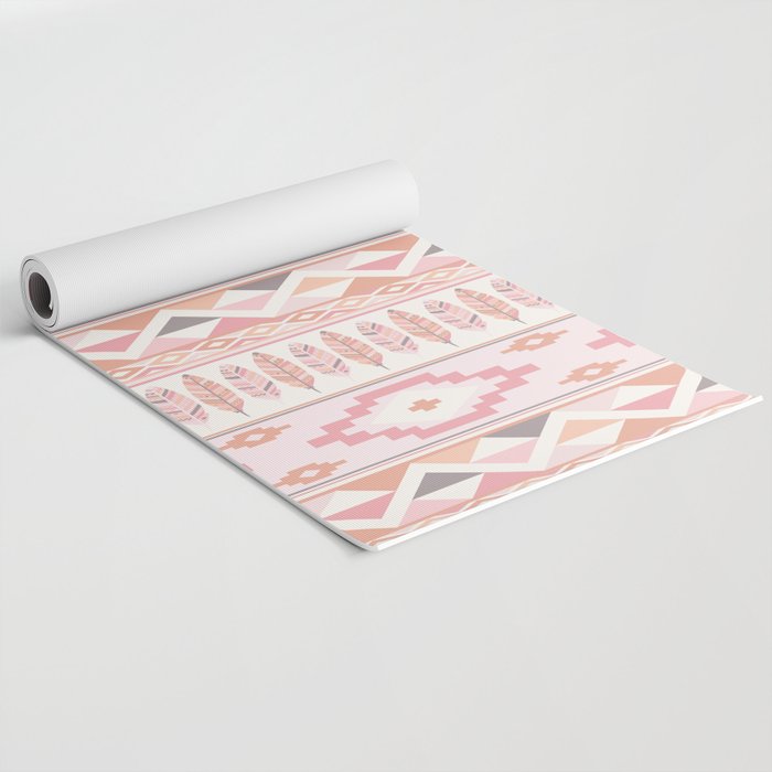 Pink Boho Tribal Aztec Yoga Mat Gallery Image 2