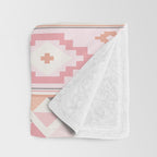 Pink Boho Tribal Aztec Throw Blanket Gallery Image 3