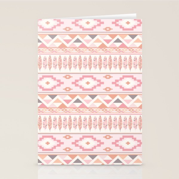 Pink Boho Tribal Aztec Stationery Card Gallery Image 1