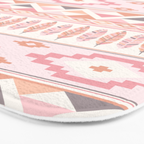 Pink Boho Tribal Aztec Bath Mat Gallery Image 3