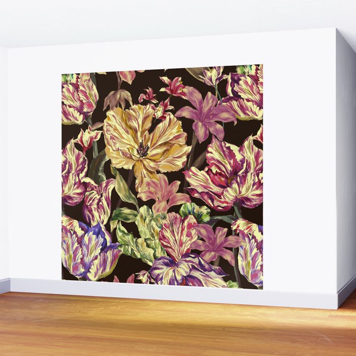 Watercolor Bloom in the Dark Wall Mural Gallery Image 2