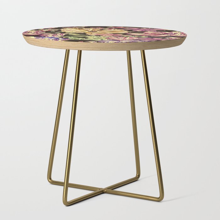 Watercolor Bloom In The Dark Side Table