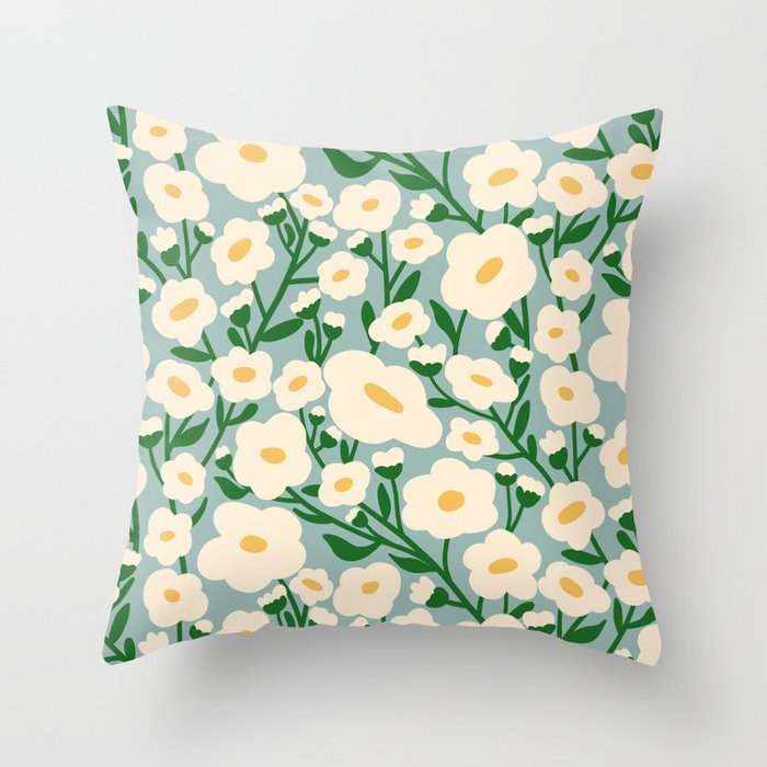 Flower Market Helsinki - Matisse Inspired Throw Pillow Gallery Image 6