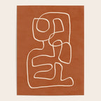 Abstract line art 15 Terracotta Poster Gallery Image 4