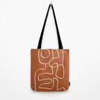 Abstract line art 15 Terracotta Tote Bag Gallery Image 2