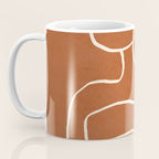Abstract line art 15 Terracotta Coffee Mug Gallery Image 3