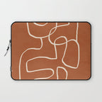 Abstract line art 15 Terracotta Laptop Sleeve Gallery Image 1