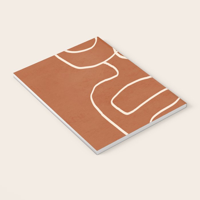 Abstract line art 15 Terracotta Notebook Gallery Image 3