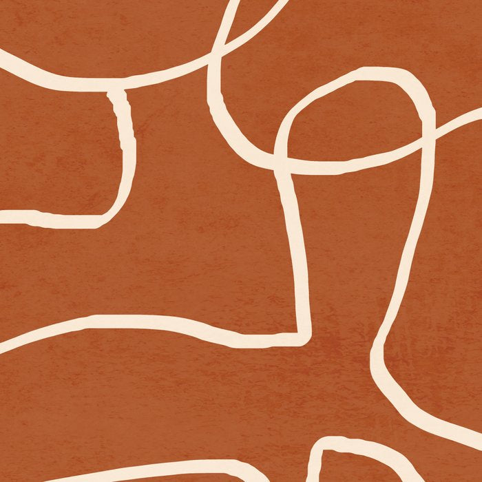 Abstract line art 15 Terracotta Coffee Mug Gallery Image 2