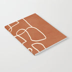 Abstract line art 15 Terracotta Notebook Gallery Image 2