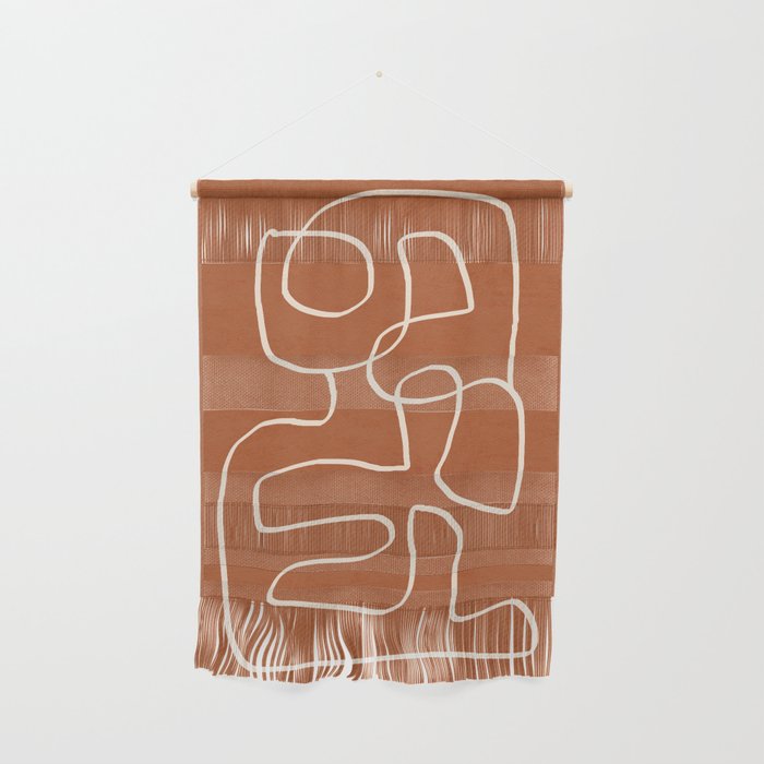Abstract line art 15 Terracotta Wall Hanging Gallery Image 1