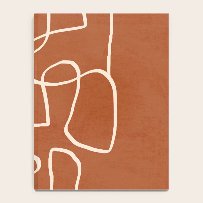 Abstract line art 15 Terracotta Notebook Gallery Image 4