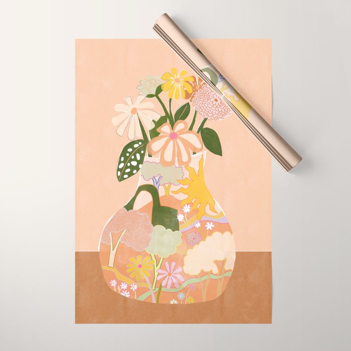 Flower Vase Wrapping Paper Gallery Image 1