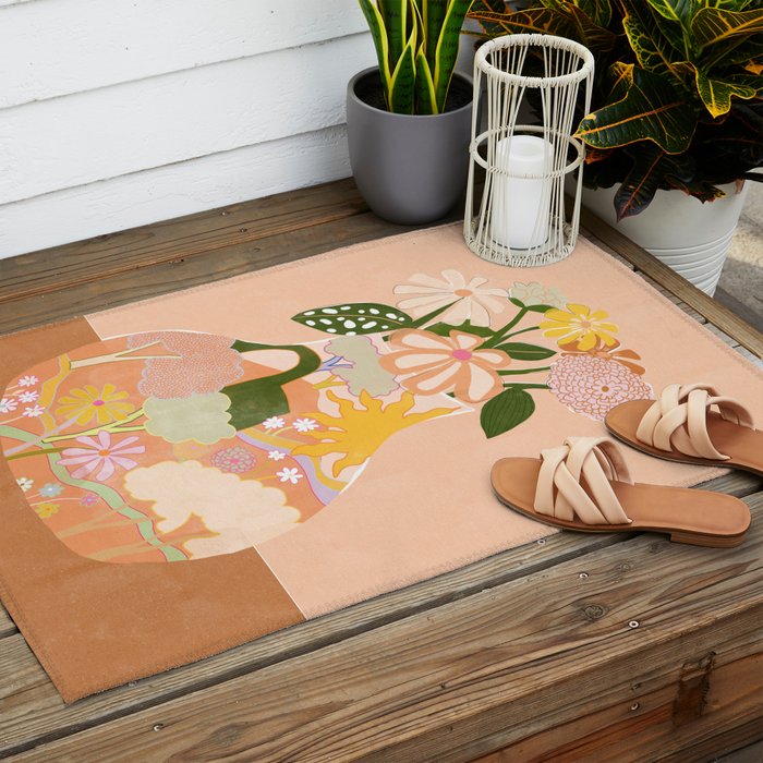 Flower Vase Outdoor Rug Gallery Image 2