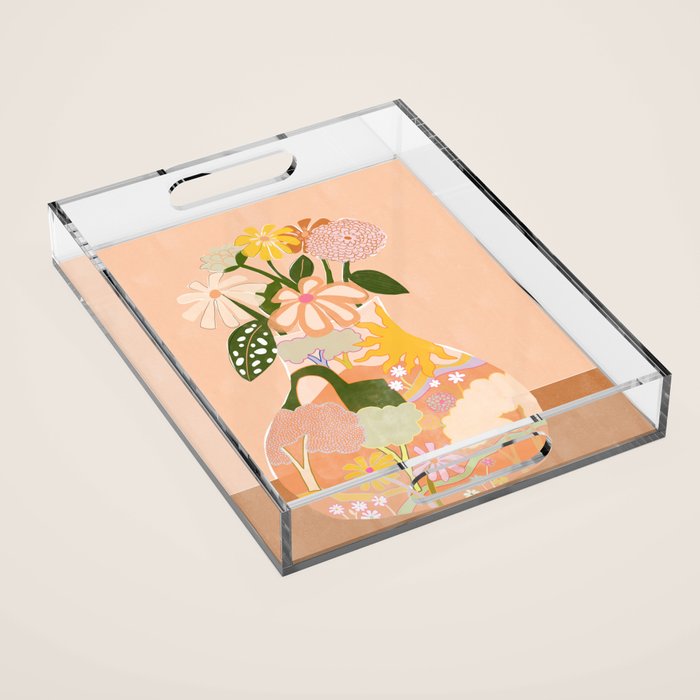 Flower Vase Acrylic Tray Gallery Image 1