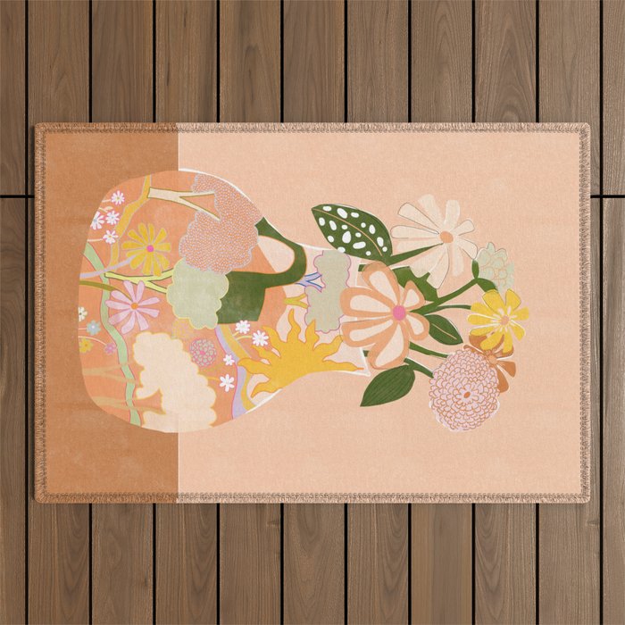 Flower Vase Outdoor Rug Gallery Image 1