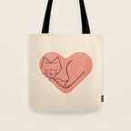 Cat Love Tote Bag Gallery Image 1