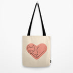Cat Love Tote Bag Gallery Image 2