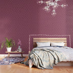 Bows & Ribbons Pattern XXXIII Plum Purple Wallpaper Gallery Image 3