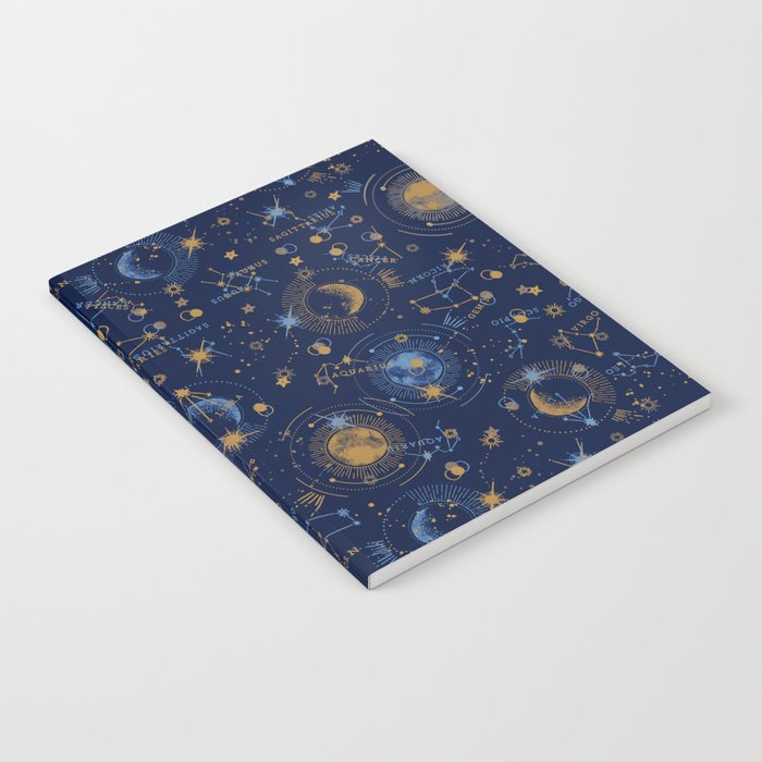 Dark blue zodiac abstract YB Notebook Gallery Image 1
